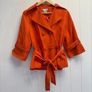 Antrhopologie Luii Womens Dopamine Cropped Belted Jacket Size M Corpcore Career